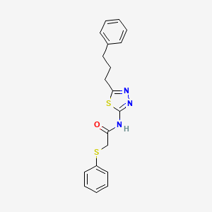 N-[5-(3-phenylpropyl)-1,3,4-thiadiazol-2-yl]-2-(phenylsulfanyl)acetamide