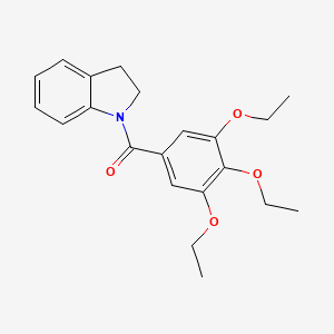 molecular formula C21H25NO4 B11174197 2,3-dihydro-1H-indol-1-yl(3,4,5-triethoxyphenyl)methanone 