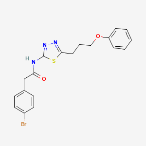 2-(4-bromophenyl)-N-[5-(3-phenoxypropyl)-1,3,4-thiadiazol-2-yl]acetamide