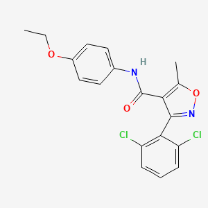 3-(2,6-dichlorophenyl)-N-(4-ethoxyphenyl)-5-methyl-1,2-oxazole-4-carboxamide