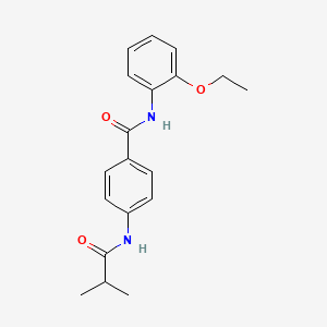 molecular formula C19H22N2O3 B11174225 N-(2-ethoxyphenyl)-4-[(2-methylpropanoyl)amino]benzamide 