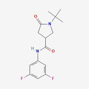 molecular formula C15H18F2N2O2 B11174257 1-tert-butyl-N-(3,5-difluorophenyl)-5-oxopyrrolidine-3-carboxamide 