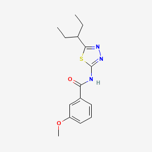 3-methoxy-N-[5-(pentan-3-yl)-1,3,4-thiadiazol-2-yl]benzamide