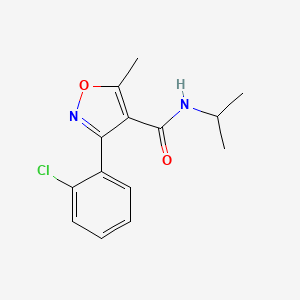 3-(2-chlorophenyl)-5-methyl-N-(propan-2-yl)-1,2-oxazole-4-carboxamide