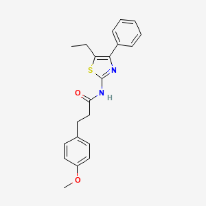 molecular formula C21H22N2O2S B11174286 N-(5-ethyl-4-phenyl-1,3-thiazol-2-yl)-3-(4-methoxyphenyl)propanamide 