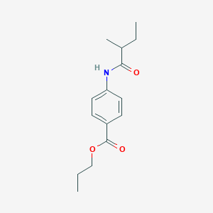 molecular formula C15H21NO3 B11174297 Propyl 4-[(2-methylbutanoyl)amino]benzoate 