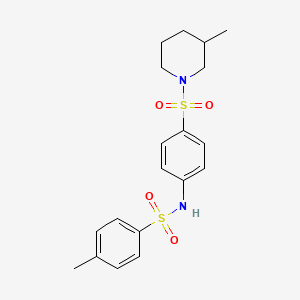 4-methyl-N-{4-[(3-methylpiperidin-1-yl)sulfonyl]phenyl}benzenesulfonamide