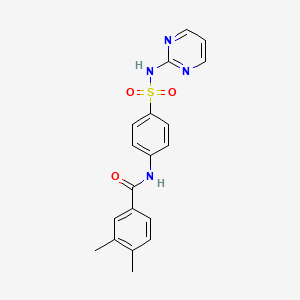 3,4-dimethyl-N-[4-(pyrimidin-2-ylsulfamoyl)phenyl]benzamide