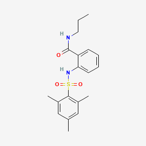 molecular formula C19H24N2O3S B11174306 N-propyl-2-{[(2,4,6-trimethylphenyl)sulfonyl]amino}benzamide 