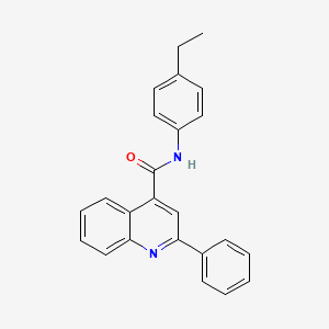 molecular formula C24H20N2O B11174308 N-(4-ethylphenyl)-2-phenylquinoline-4-carboxamide 