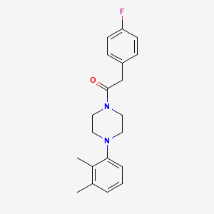 molecular formula C20H23FN2O B11174318 1-[4-(2,3-Dimethylphenyl)piperazin-1-yl]-2-(4-fluorophenyl)ethanone 