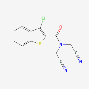 3-chloro-N,N-bis(cyanomethyl)-1-benzothiophene-2-carboxamide