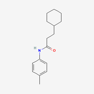 molecular formula C16H23NO B11174343 3-cyclohexyl-N-(4-methylphenyl)propanamide 