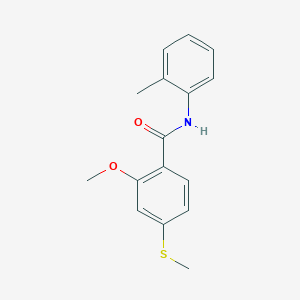 2-methoxy-N-(2-methylphenyl)-4-(methylsulfanyl)benzamide