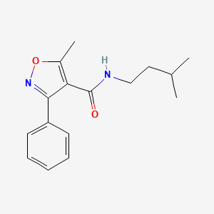 5-methyl-N-(3-methylbutyl)-3-phenyl-1,2-oxazole-4-carboxamide