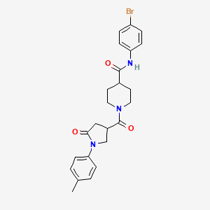 N-(4-bromophenyl)-1-[1-(4-methylphenyl)-5-oxopyrrolidine-3-carbonyl]piperidine-4-carboxamide