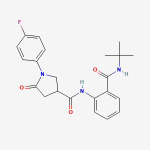 N-[2-(tert-butylcarbamoyl)phenyl]-1-(4-fluorophenyl)-5-oxopyrrolidine-3-carboxamide