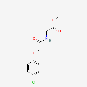 molecular formula C12H14ClNO4 B11174383 ethyl N-[(4-chlorophenoxy)acetyl]glycinate 