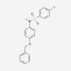 molecular formula C19H16ClNO3S B11174408 N-(4-Benzyloxy-phenyl)-4-chloro-benzenesulfonamide 