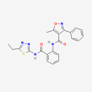 N-{2-[(5-ethyl-1,3,4-thiadiazol-2-yl)carbamoyl]phenyl}-5-methyl-3-phenyl-1,2-oxazole-4-carboxamide