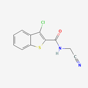 molecular formula C11H7ClN2OS B11174464 3-chloro-N-(cyanomethyl)-1-benzothiophene-2-carboxamide 