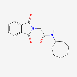 molecular formula C17H20N2O3 B11174471 N-cycloheptyl-2-(1,3-dioxoisoindol-2-yl)acetamide 