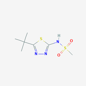 molecular formula C7H13N3O2S2 B11174474 N-(5-tert-butyl-1,3,4-thiadiazol-2-yl)methanesulfonamide 