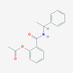 molecular formula C17H17NO3 B11174484 2-[(1-Phenylethyl)carbamoyl]phenyl acetate 