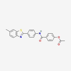 4-{[4-(6-Methyl-1,3-benzothiazol-2-yl)phenyl]carbamoyl}phenyl acetate