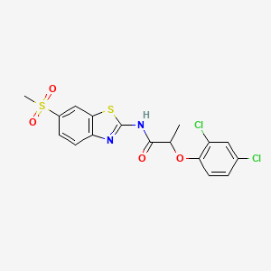 2-(2,4-dichlorophenoxy)-N-[6-(methylsulfonyl)-1,3-benzothiazol-2-yl]propanamide