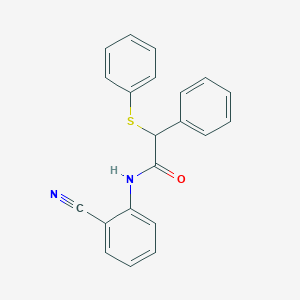 N-(2-cyanophenyl)-2-phenyl-2-(phenylsulfanyl)acetamide