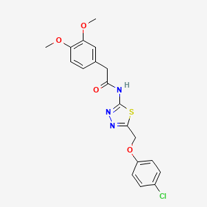 N-{5-[(4-chlorophenoxy)methyl]-1,3,4-thiadiazol-2-yl}-2-(3,4-dimethoxyphenyl)acetamide