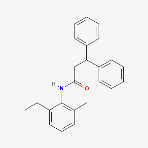 molecular formula C24H25NO B11174546 N-(2-ethyl-6-methylphenyl)-3,3-diphenylpropanamide 