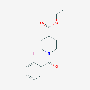 molecular formula C15H18FNO3 B11174550 Ethyl 1-[(2-fluorophenyl)carbonyl]piperidine-4-carboxylate 