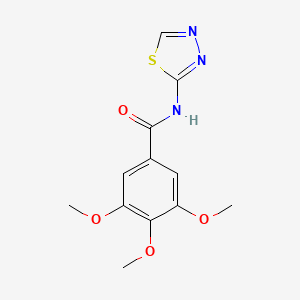 molecular formula C12H13N3O4S B11174584 3,4,5-trimethoxy-N-(1,3,4-thiadiazol-2-yl)benzamide 