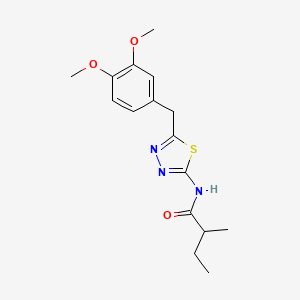 N-[5-(3,4-dimethoxybenzyl)-1,3,4-thiadiazol-2-yl]-2-methylbutanamide