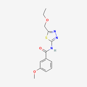 molecular formula C13H15N3O3S B11174619 N-[5-(ethoxymethyl)-1,3,4-thiadiazol-2-yl]-3-methoxybenzamide 