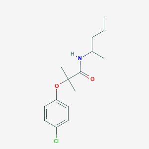 molecular formula C15H22ClNO2 B11174623 2-(4-chlorophenoxy)-2-methyl-N-(pentan-2-yl)propanamide 