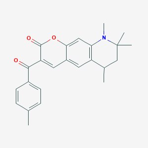 6,8,8,9-tetramethyl-3-[(4-methylphenyl)carbonyl]-6,7,8,9-tetrahydro-2H-pyrano[3,2-g]quinolin-2-one