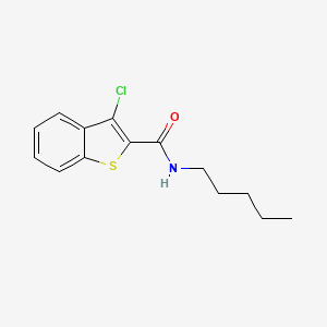 molecular formula C14H16ClNOS B11174632 3-chloro-N-pentyl-1-benzothiophene-2-carboxamide 