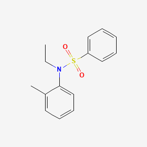 molecular formula C15H17NO2S B11174669 N-ethyl-N-(2-methylphenyl)benzenesulfonamide 