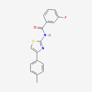 3-fluoro-N-[4-(4-methylphenyl)-1,3-thiazol-2-yl]benzamide