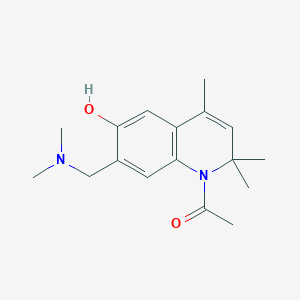 molecular formula C17H24N2O2 B11174695 1-{7-[(dimethylamino)methyl]-6-hydroxy-2,2,4-trimethylquinolin-1(2H)-yl}ethanone 