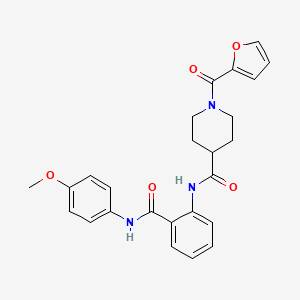 1-(furan-2-ylcarbonyl)-N-{2-[(4-methoxyphenyl)carbamoyl]phenyl}piperidine-4-carboxamide