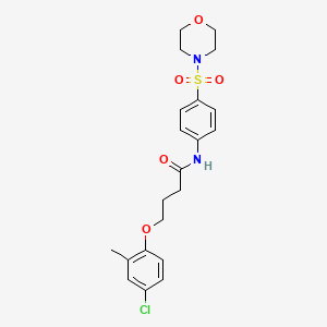 molecular formula C21H25ClN2O5S B11174706 4-(4-chloro-2-methylphenoxy)-N-[4-(morpholin-4-ylsulfonyl)phenyl]butanamide 