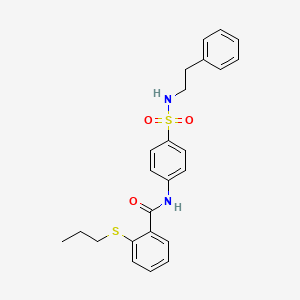 N-{4-[(2-phenylethyl)sulfamoyl]phenyl}-2-(propylsulfanyl)benzamide