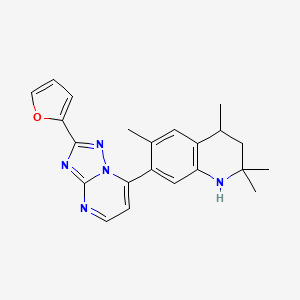 7-[2-(Furan-2-yl)[1,2,4]triazolo[1,5-a]pyrimidin-7-yl]-2,2,4,6-tetramethyl-1,2,3,4-tetrahydroquinoline