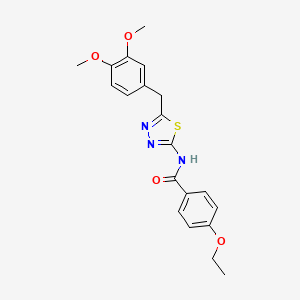 molecular formula C20H21N3O4S B11174746 N-[5-(3,4-dimethoxybenzyl)-1,3,4-thiadiazol-2-yl]-4-ethoxybenzamide 