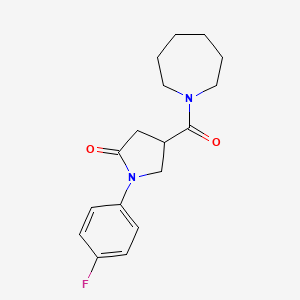 4-(Azepane-1-carbonyl)-1-(4-fluorophenyl)pyrrolidin-2-one