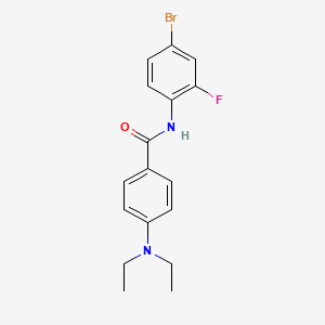 molecular formula C17H18BrFN2O B11174759 N-(4-bromo-2-fluorophenyl)-4-(diethylamino)benzamide 